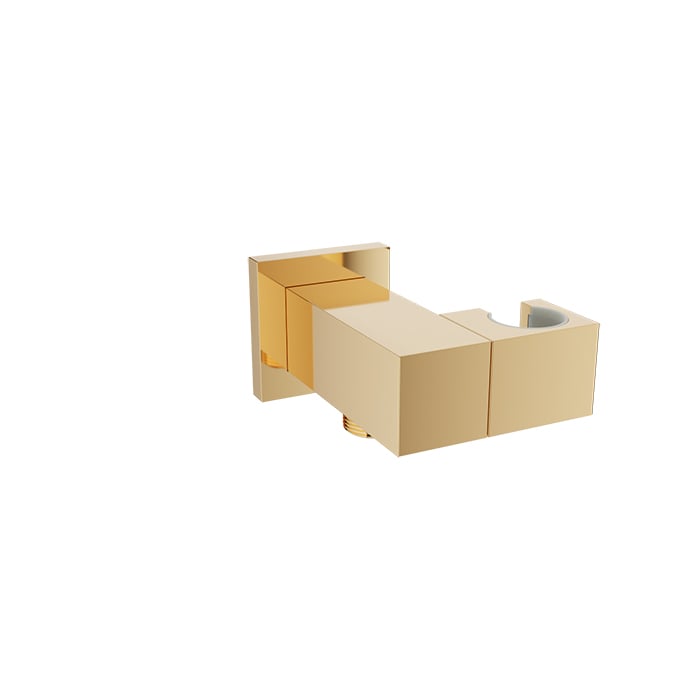 Baril Brass Wall Supply Elbow for Hand Shower - Gold