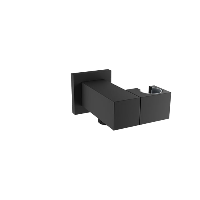 Baril Brass Wall Supply Elbow for Hand Shower - Matte Black