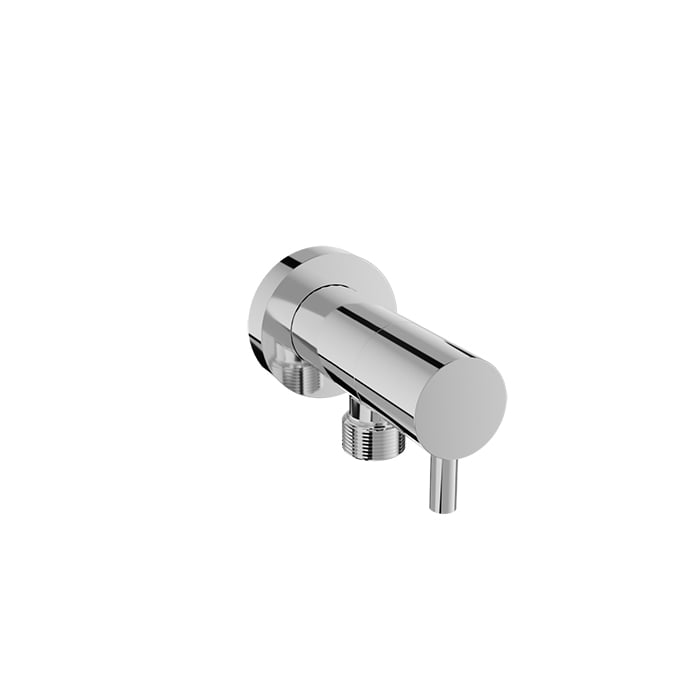 Baril Brass Shower Elbow Connector - Polished Chrome