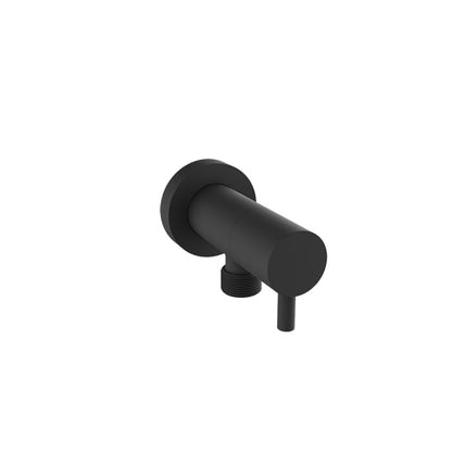 Baril Brass Shower Elbow Connector - Matte Black