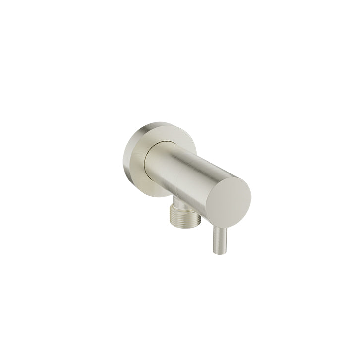 Baril Brass Shower Elbow Connector - Brushed Nickel