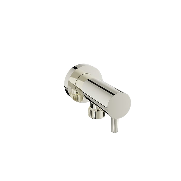 Baril Brass Shower Elbow Connector - Polished Nickel