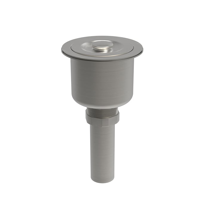 Baril Kitchen Sink Drain with Strainer - Polished Chrome