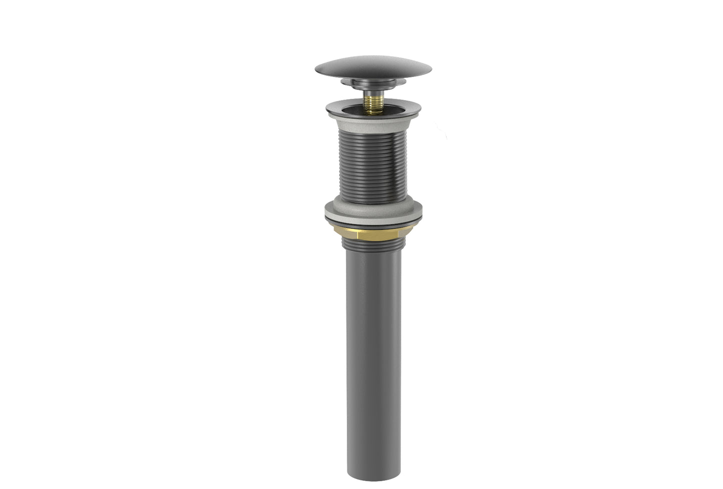 Baril Push-Button Pop-Up Drain for Lavatory, Without Overflow - Black Titanium