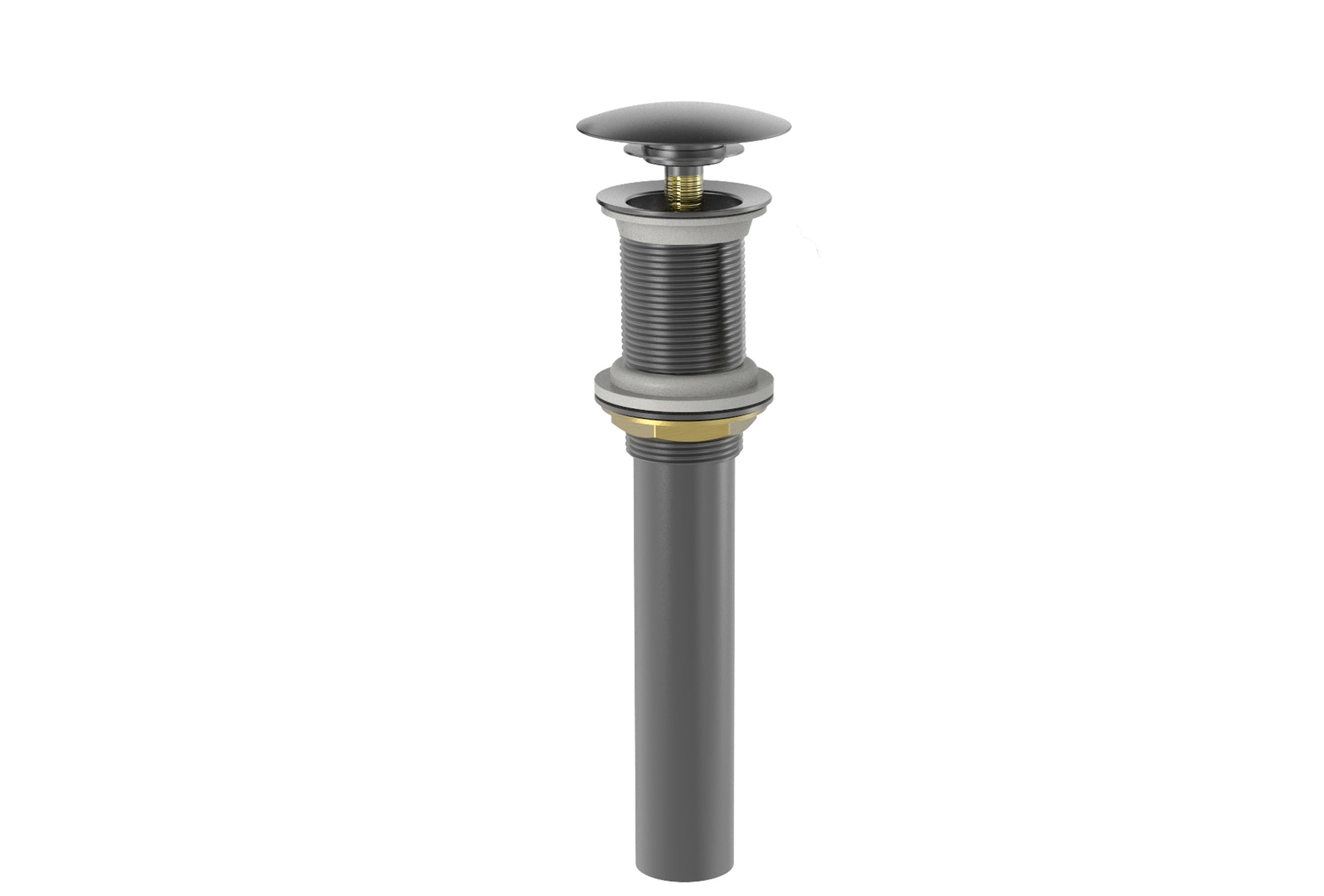 Baril Push-Button Pop-Up Drain for Lavatory, Without Overflow - Black Titanium