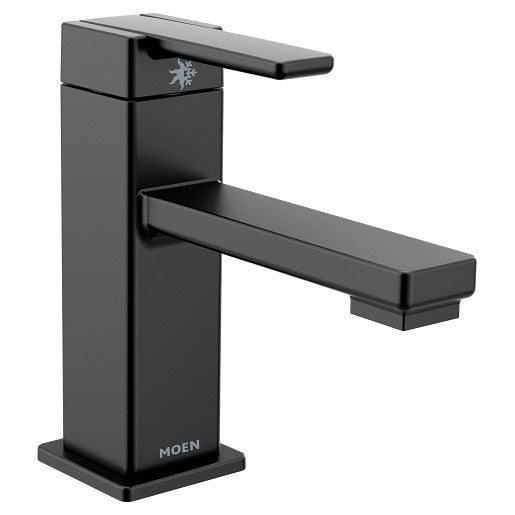 Moen 90 Degree Chrome One-Handle Low Arc Bathroom Faucet