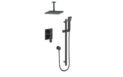 Vogt Kapfenberg 2-Way PB Shower Kit with 6-inch Ceiling Arm SET.AP.210.216 in Matte Black