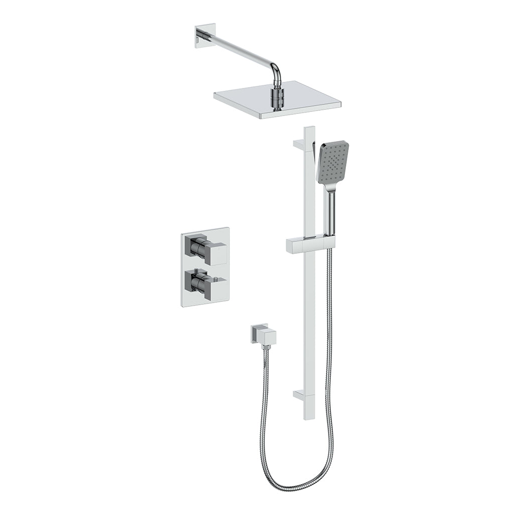 Vogt Kapfenberg 2-Way Thermostatic Shower Kit SET.AP.220.220 in Polished Chrome