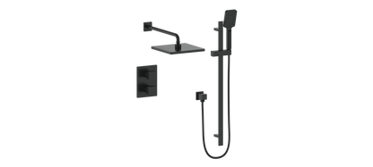 Vogt Kapfenberg 2-Way Thermostatic Shower Kit SET.AP.220.220 in Matte Black
