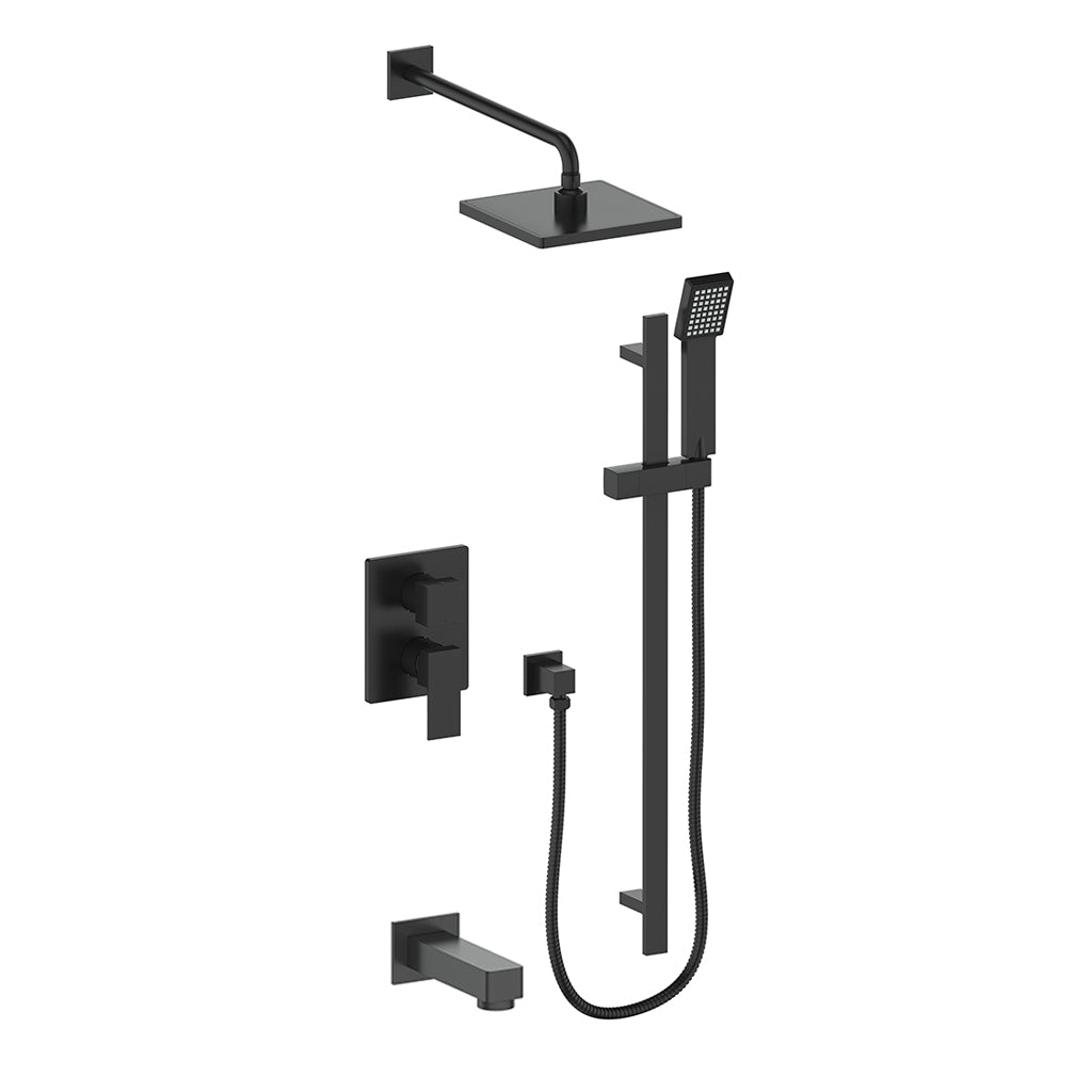 Vogt Kapfenberg 3-Way PB Shower Kit SET.AP.310.310 in Matte Black