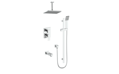 Vogt Kapfenberg 3-Way PB Shower Kit with 6-inch Ceiling Arm SET.AP.310.316 in Polished Chrome