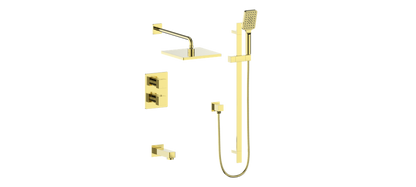 Vogt Kapfenberg 3-Way Thermostatic Shower Kit SET.AP.320.320 in Brushed Gold