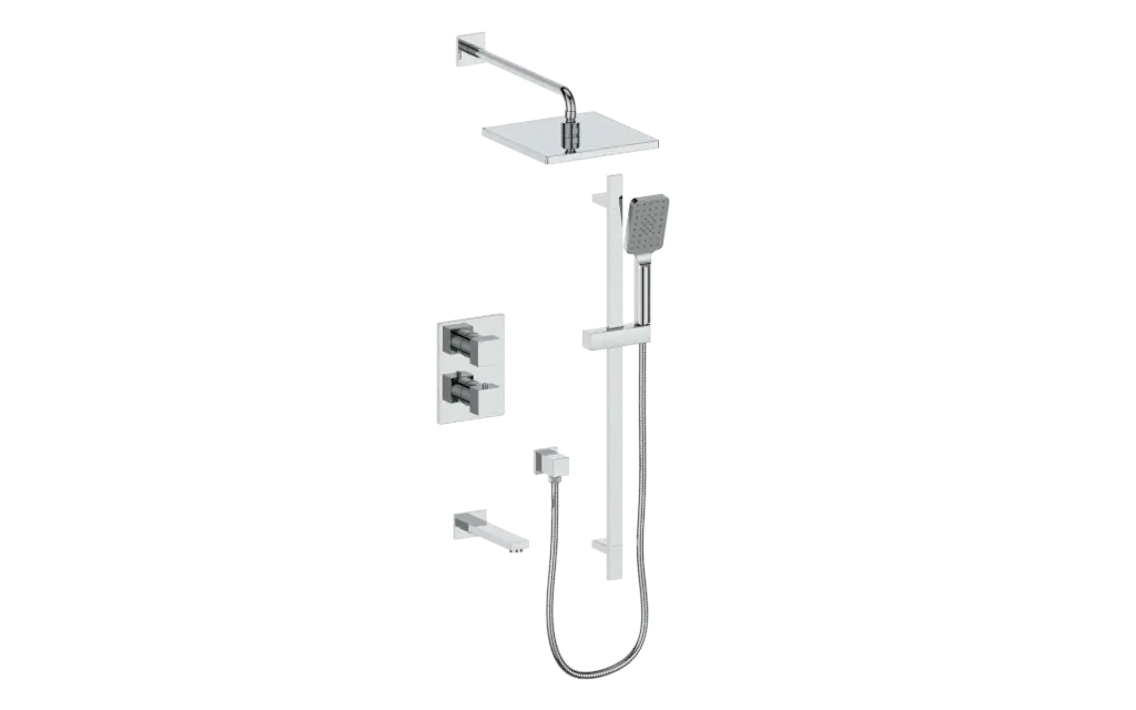 Vogt Kapfenberg 3-Way Thermostatic Shower Kit SET.AP.320.320 in Polished Chrome