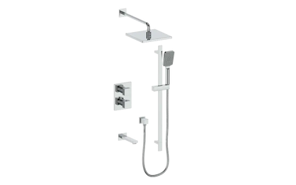 Vogt Kapfenberg 3-Way Thermostatic Shower Kit SET.AP.320.320 in Polished Chrome
