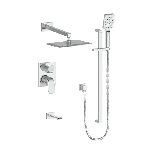 Vogt Antau 3-Way Pressure-Balance Shower System in Polished Chrome - SET.AU.310.310.CC