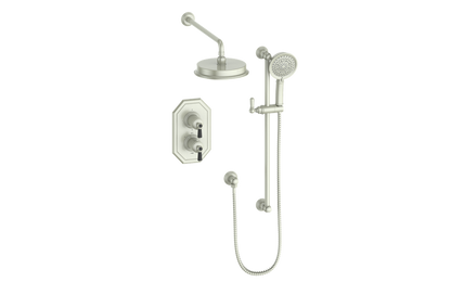 Système de douche thermostatique 2 voies Vogt Carinthia avec robinet d'arrêt intégré - SET.CX.220.210