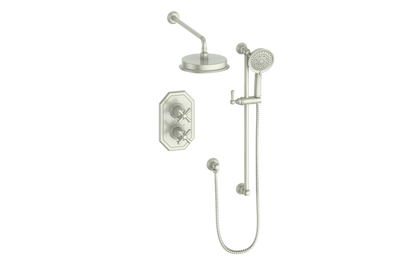 Système de douche thermostatique 2 voies Vogt Carinthia avec robinet d'arrêt intégré - SET.CX.220.210