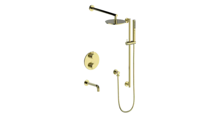Vogt Drava 3-Way Thermostatic Shower System with Rough-In Valve - SET.DA.320.310