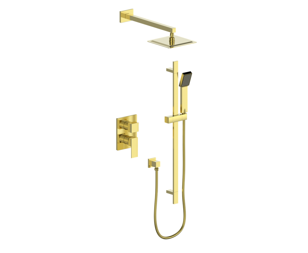 Vogt Kapfenberg 2-Way PB Shower Kit SET.KG.210.210 in Brushed Gold
