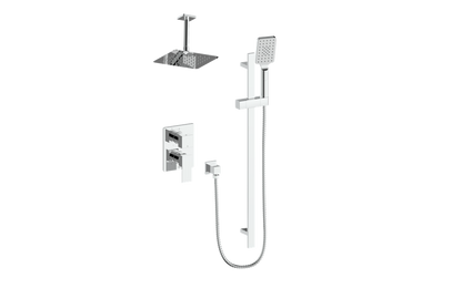 Vogt Kapfenberg 2-Way PB Shower Kit with 6-inch Ceiling Arm SET.KG.210.216 in Polished Chrome