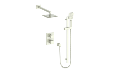 Vogt Kapfenberg 2-Way Thermostatic Shower Kit SET.KG.220.210 in Brushed Nickel
