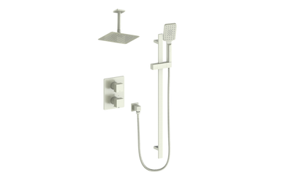 Vogt Kapfenberg 2-Way Thermostatic Shower Kit with 6-inch Ceiling Arm SET.KG.220.216 in Brushed Nickel