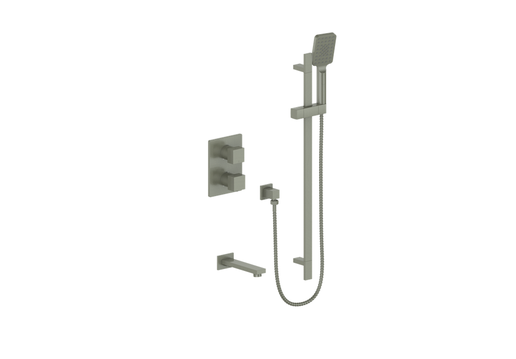 Vogt Kapfenberg 2-Way Thermostatic Shower Kit SET.KG.220.500 in Brushed Nickel