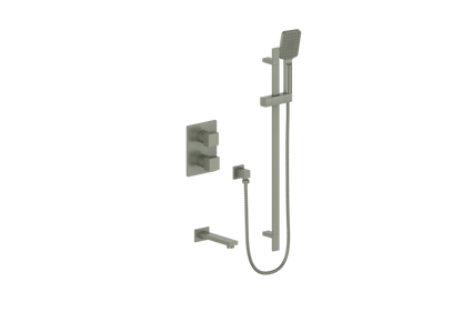 Vogt Kapfenberg 2-Way Thermostatic Shower Kit SET.KG.220.500 in Brushed Nickel