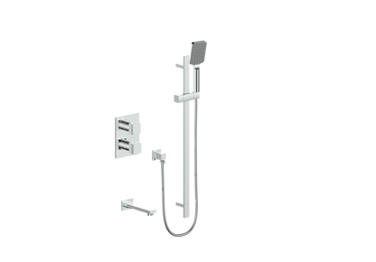 Vogt Kapfenberg 2-Way Thermostatic Shower Kit SET.KG.220.500 in Polished Chrome