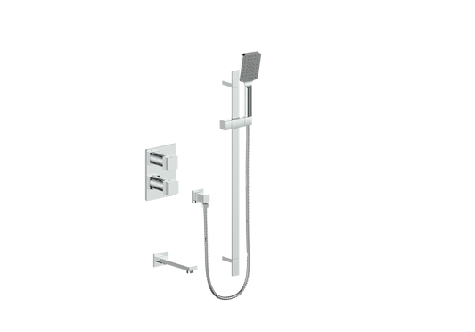 Vogt Kapfenberg 2-Way Thermostatic Shower Kit SET.KG.220.500 in Polished Chrome