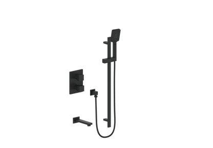 Vogt Kapfenberg 2-Way Thermostatic Shower Kit SET.KG.220.500 in Matte Black
