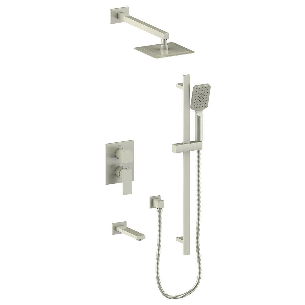 Vogt Kapfenberg 3-Way PB Shower Kit SET.KG.310.310 in Brushed Nickel