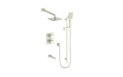 Vogt Kapfenberg 3-Way Thermostatic Shower Kit SET.KG.320.310 in Brushed Nickel