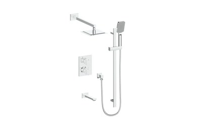 Vogt Kapfenberg 3-Way Thermostatic Shower Kit SET.KG.320.310 in Polished Chrome