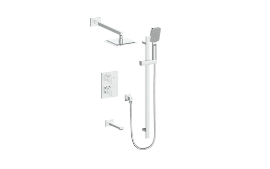 Vogt Kapfenberg 3-Way Thermostatic Shower Kit SET.KG.320.310 in Polished Chrome
