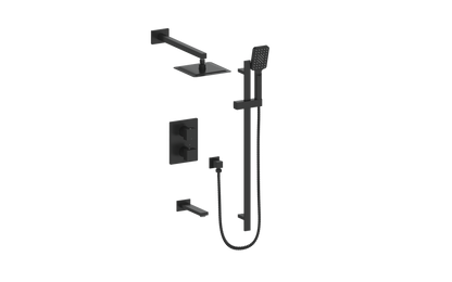 Vogt Kapfenberg 3-Way Thermostatic Shower Kit SET.KG.320.310 in Matte Black