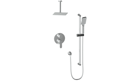 Vogt Lusten 2-Way Pressure Balance Shower Kit with 6" Ceiling Arm in Polished Chrome - SET.LN.210.216