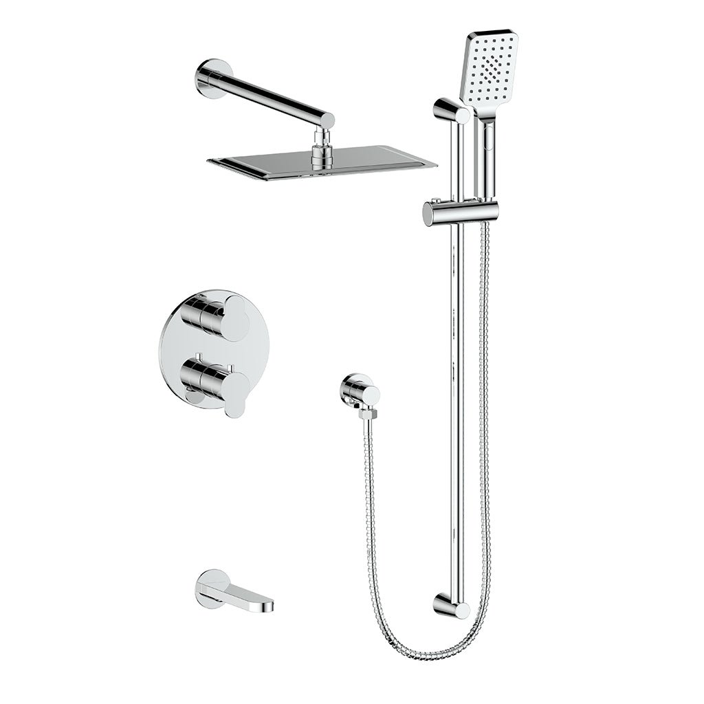 Vogt Lusten 3-Way Thermostatic Shower Kit in Polished Chrome - SET.LN.320.310