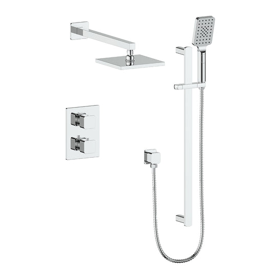 Vogt Niveau 2-Way Thermostatic Shower System in Polished Chrome - SET.NU.220.210.CC