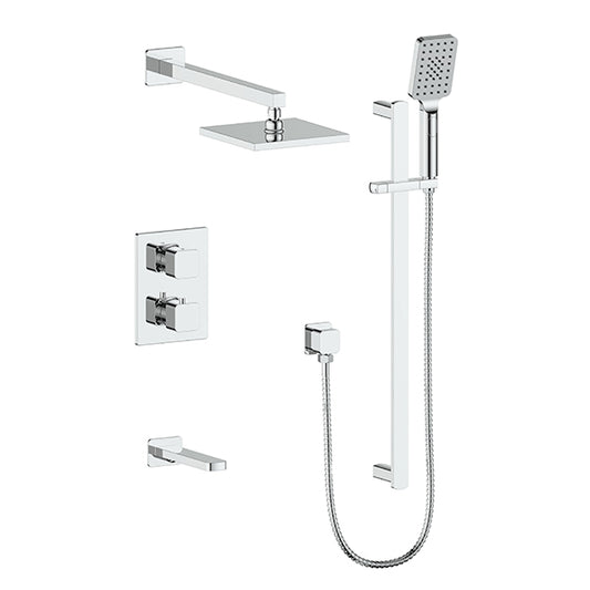 Vogt Niveau 3-Way Thermostatic Shower System in Polished Chrome - SET.NU.320.310.CC