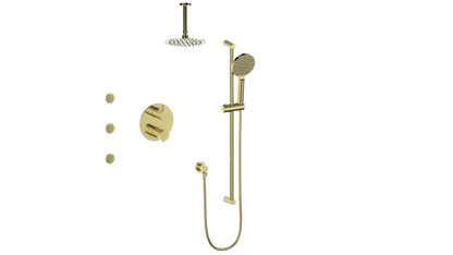 Vogt Wörgl 3-Way Thermostatic Shower System With Body Jets & Rough-In Valve - SET.WL.320.810