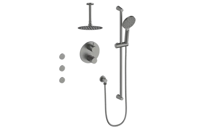 Vogt Wörgl 3-Way Thermostatic Shower System With Body Jets & Rough-In Valve - SET.WL.320.810
