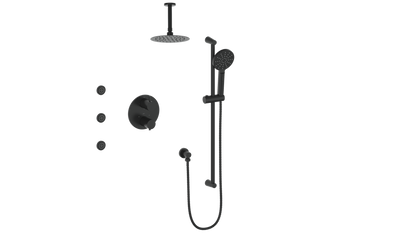 Vogt Wörgl 3-Way Thermostatic Shower System With Body Jets & Rough-In Valve - SET.WL.320.810