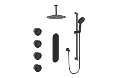 Vogt Wörgl 3⁄4” High-Flow Thermostatic Shower System With Body Jets - SET.WL.350.930