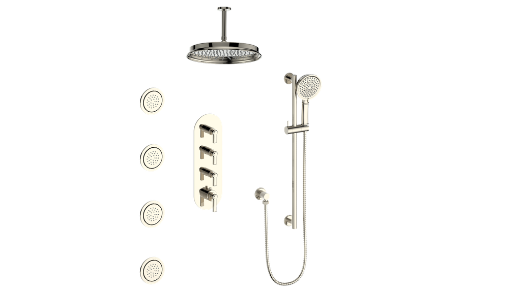 Vogt Zehn 3/4" High-Flow Thermostatic Shower System, Lever Handle - Polished Nickel (SET.Z1.350.936.PN)