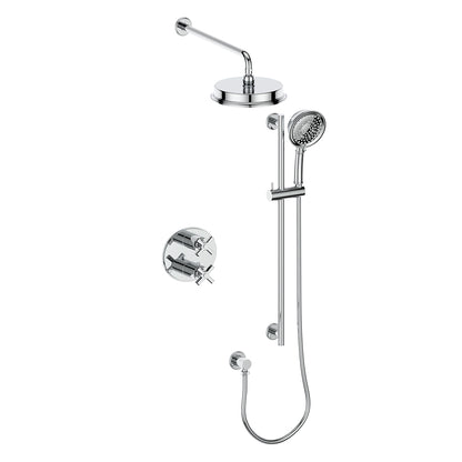 Vogt Zehn 2-Way Thermostatic Shower System in Polished Chrome – SET.Z4.220.210.CC