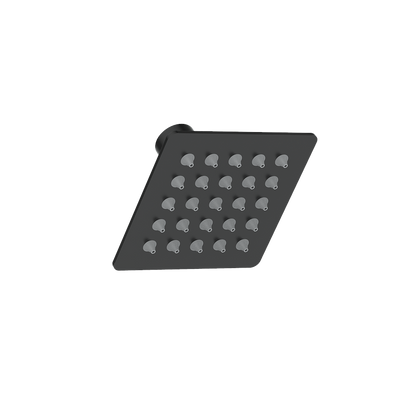 Vogt 4 inch Square Stainless Steel Rain Shower Head SH.01.0404 in Matte Black