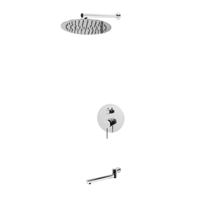 Kodaen Elegante Two Way Pressure Balanced System - Kit 4, With 12" Shower Head & Rough-In Valve