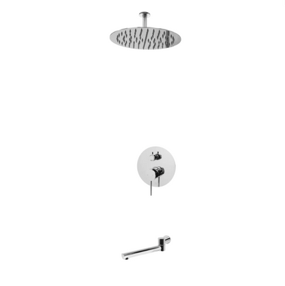 Kodaen Elegante Two Way Pressure Balanced System - Kit 4, With 12" Shower Head & Rough-In Valve