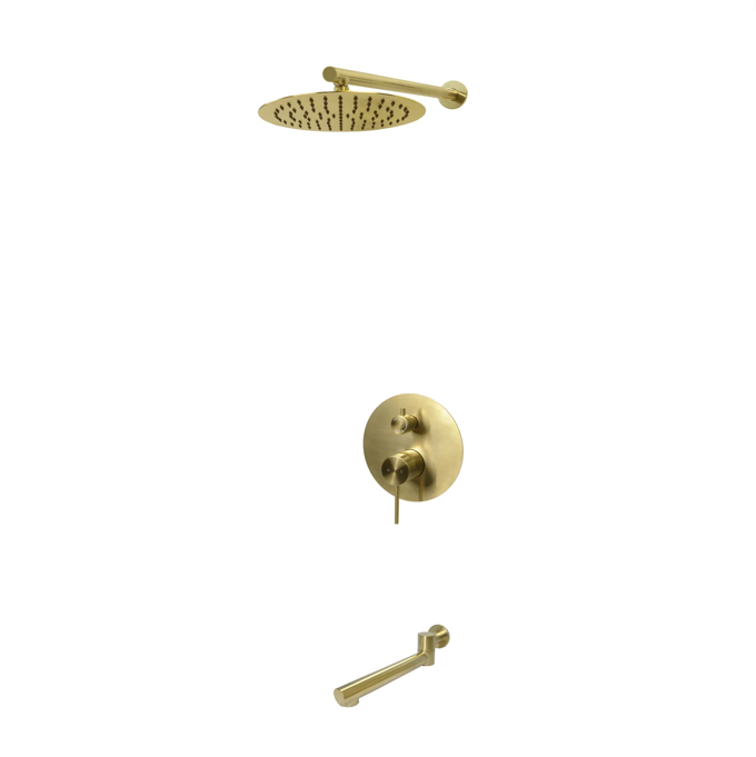 Kodaen Elegante Two Way Pressure Balanced System - Kit 4, With 12" Shower Head & Rough-In Valve